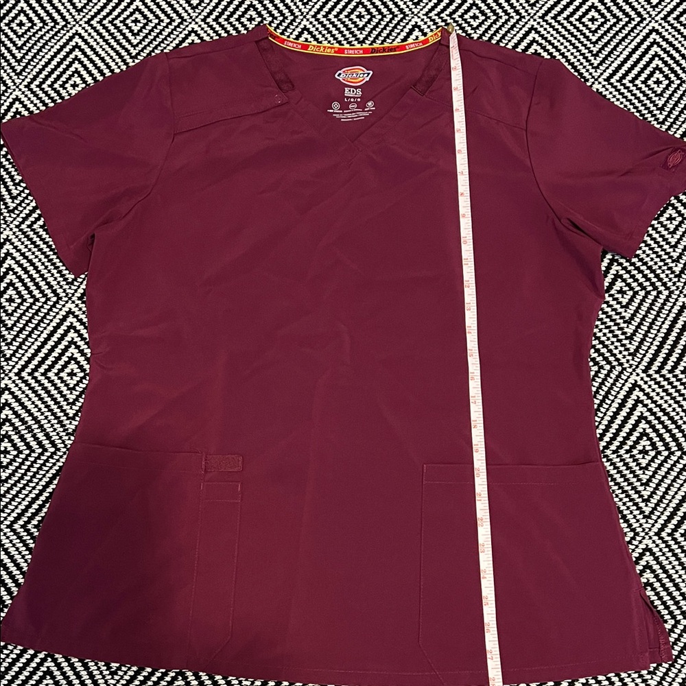 Dickies Maroon Scrub Top